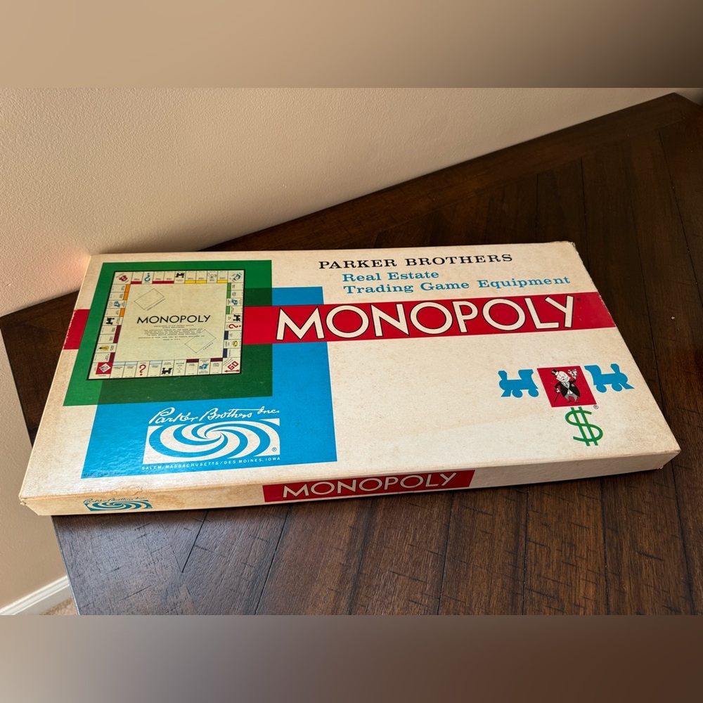 Vintage 1961 Monopoly Board Game by Parker Brothers ‎ Classic Original